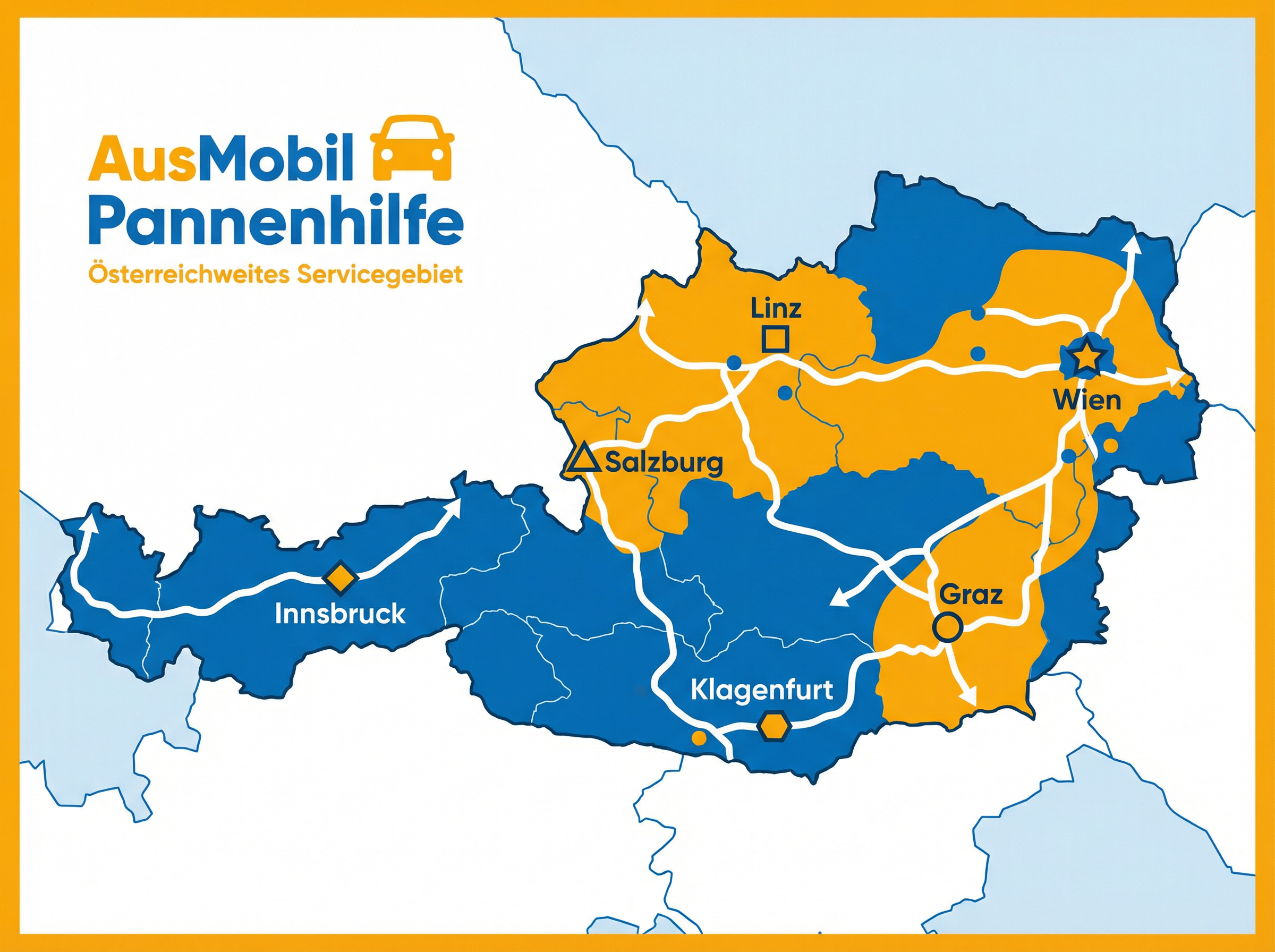 Servicegebiet Österreich